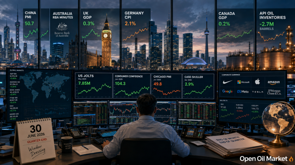 Ekonomik Olaylar ve Kurumsal Raporlar 30 Haziran 2026: Çin PMI, Almanya CPI, ABD JOLTS, Nike Raporları ve API Petrol Stokları