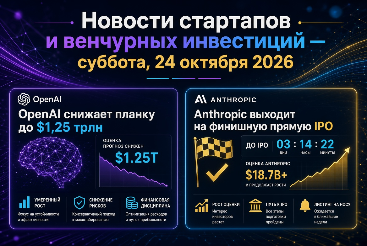 Girişimcilik ve Risk Sermayesi Haberleri - 24 Ekim 2026: OpenAI 1,25 Trilyon Dolar Değerini Düşürüyor, Anthropic IPO'ya Yaklaşıyor