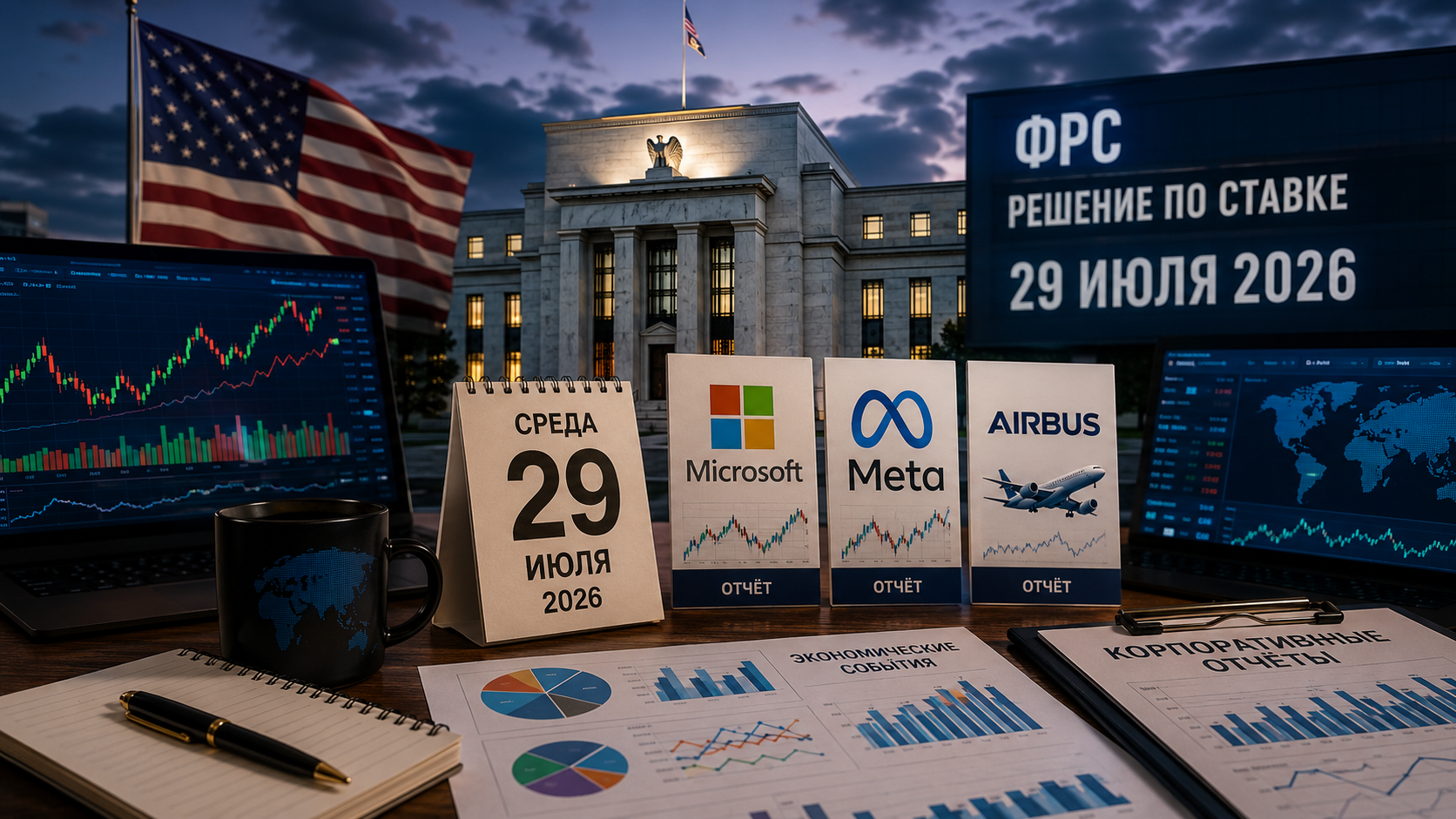 Ekonomik Olaylar ve Kurumsal Raporlar: 29 Temmuz 2026 - FOMC Faiz Kararı, Microsoft, Meta ve Airbus Raporları