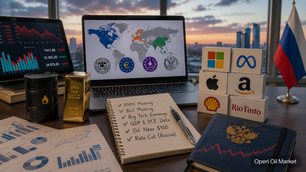 26 Temmuz 2026 Ekonomik Olaylar ve Kurumsal Raporlar: FOMC, Big Tech, Petrol