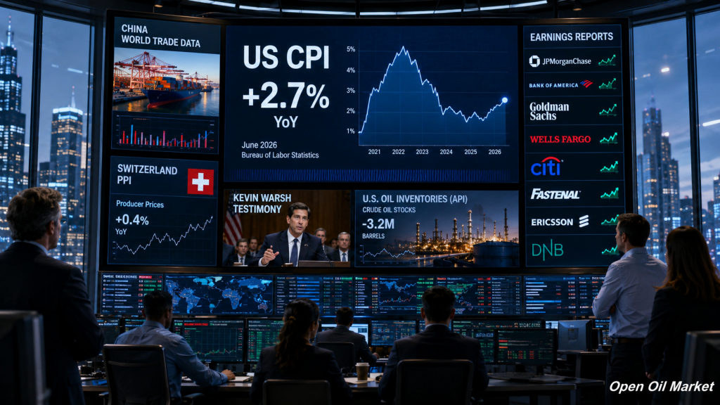 Küresel Pazarlar 14 Temmuz 2026 - ABD CPI, Çin İstatistikleri, API Petrol Stokları ve JPMorgan, Bank of America, Goldman Sachs, Wells Fargo ve Citigroup Raporları